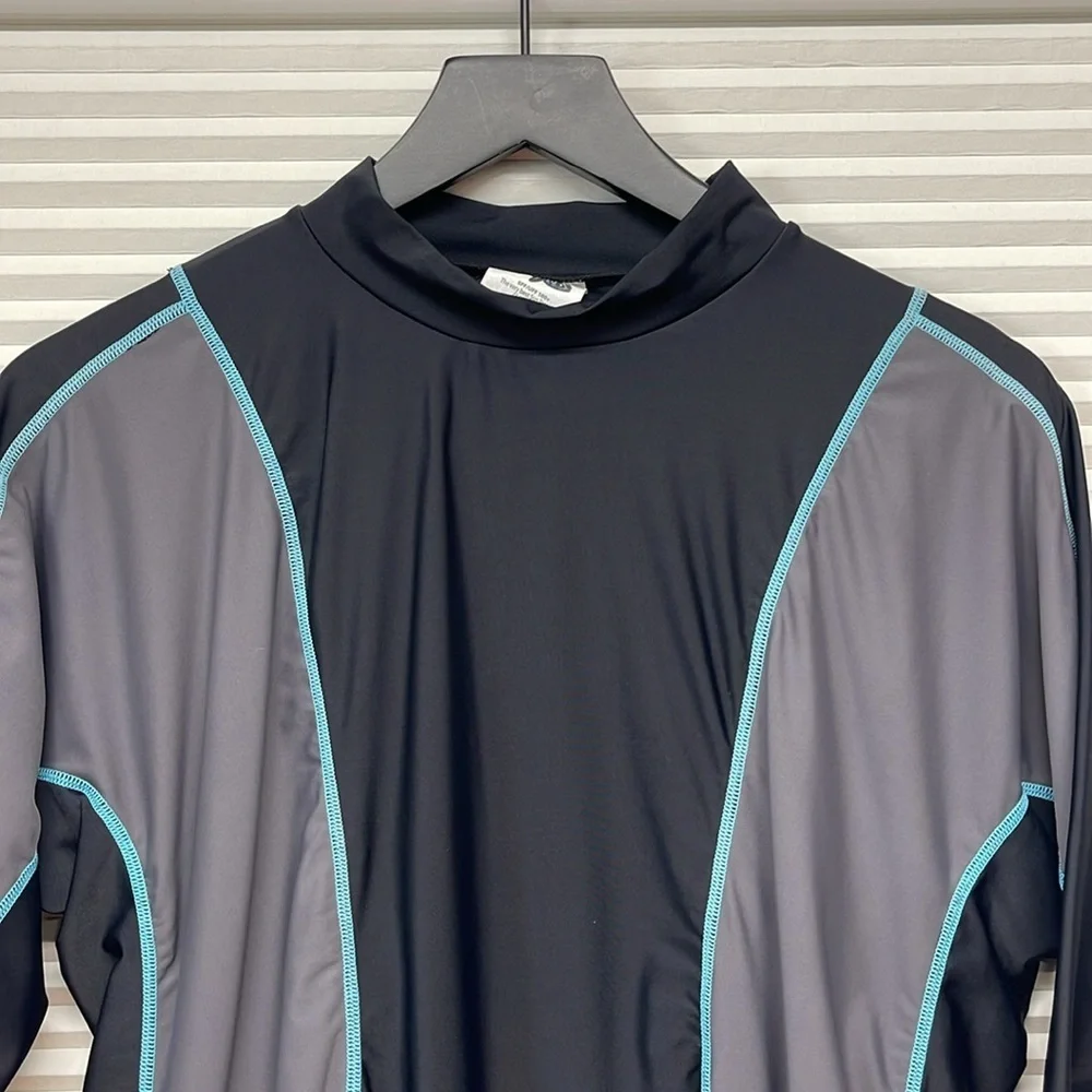 Radicool Australia Skins Black Rash Guard UPF 100 Sun Protection Beach Shirt